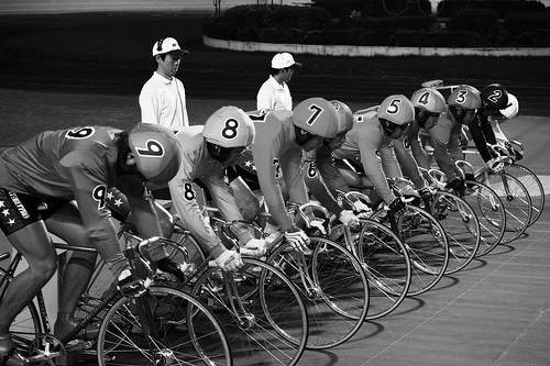 Velodrome interior, observed from the stands