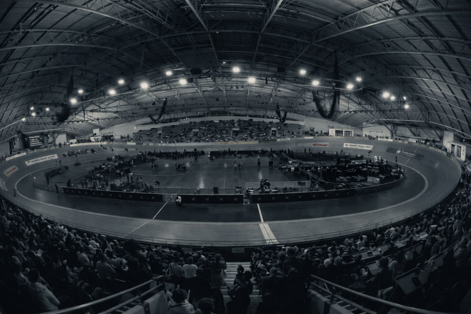 Velodrome interior, observed from the stands
